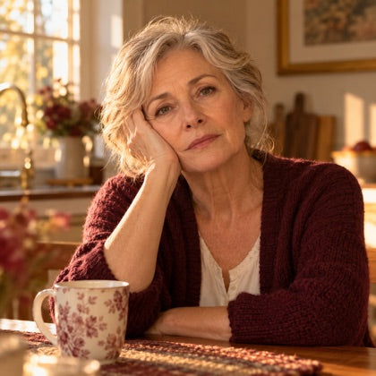 Mature woman feeling tired in the afternoon