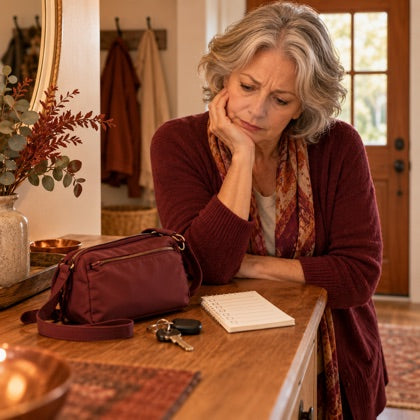 Mature woman postponing her daily plans